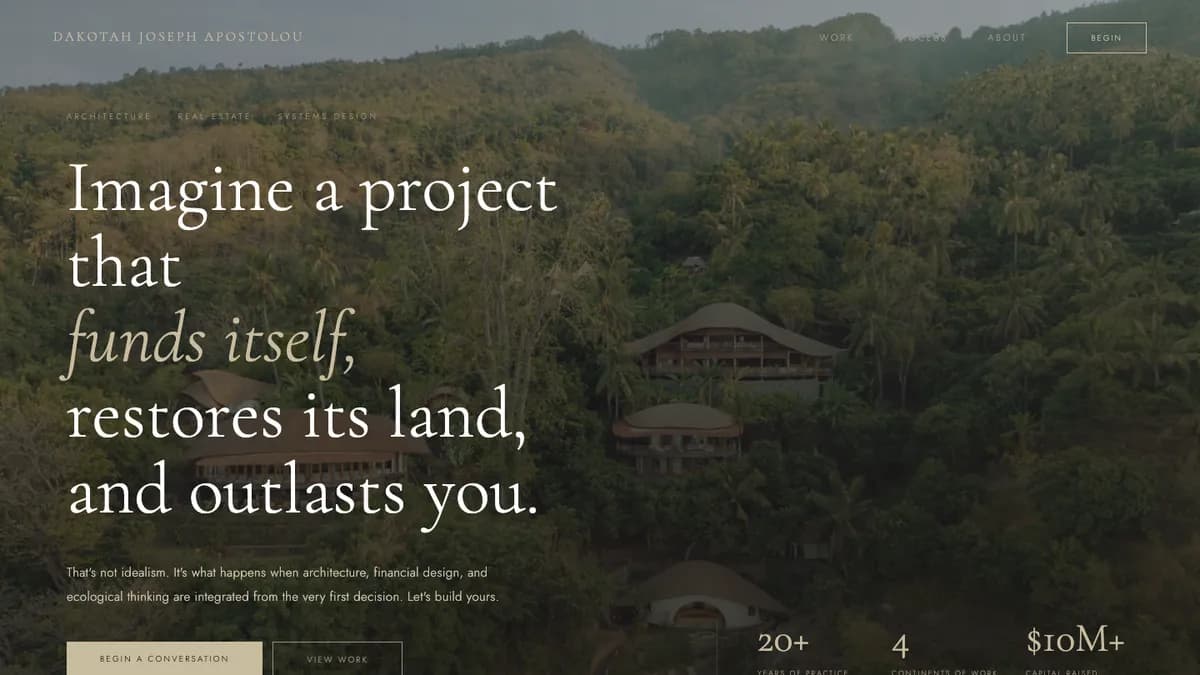 Dakotah Apostolou Studio homepage