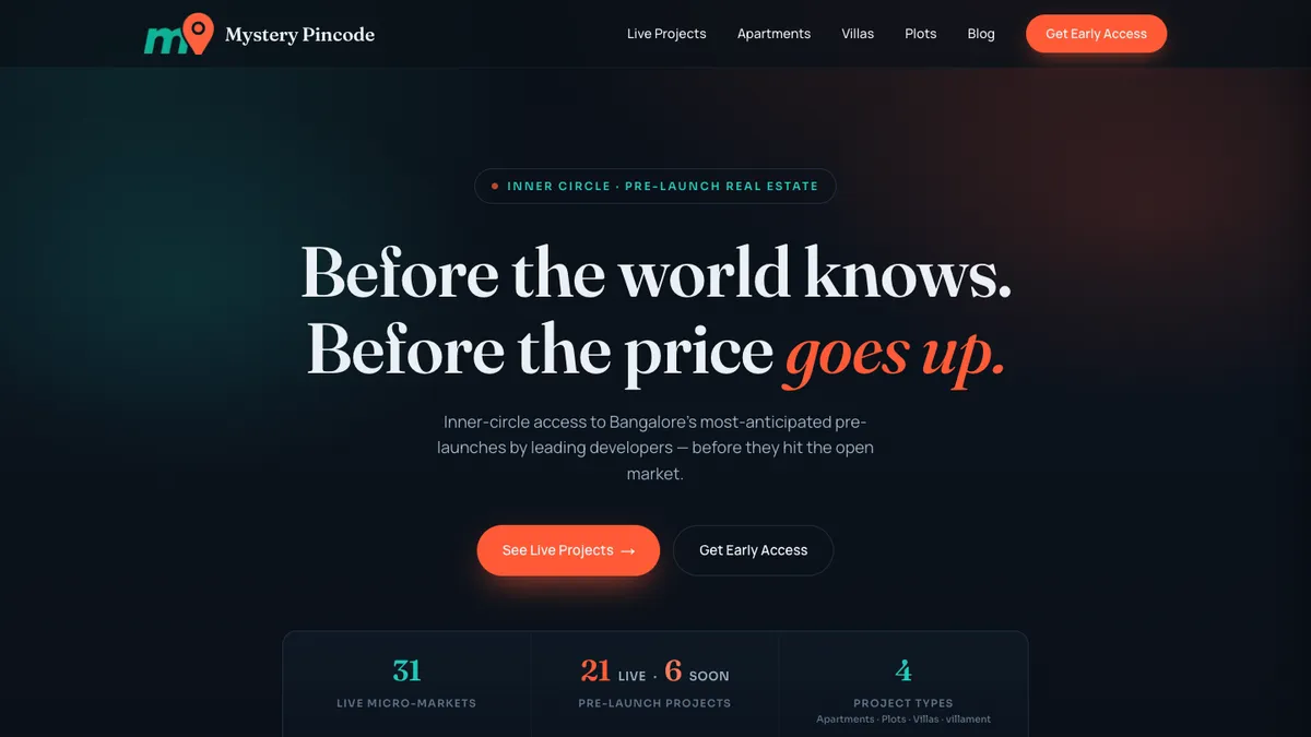 Mystery Pincode homepage