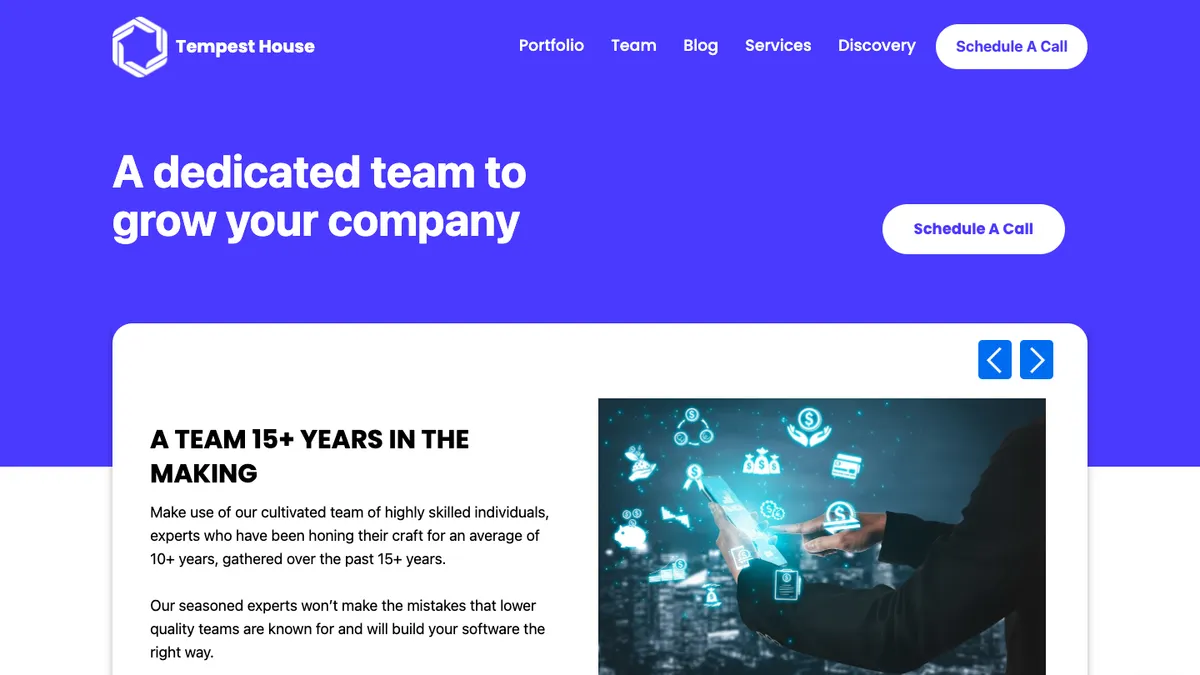 Tempest House homepage