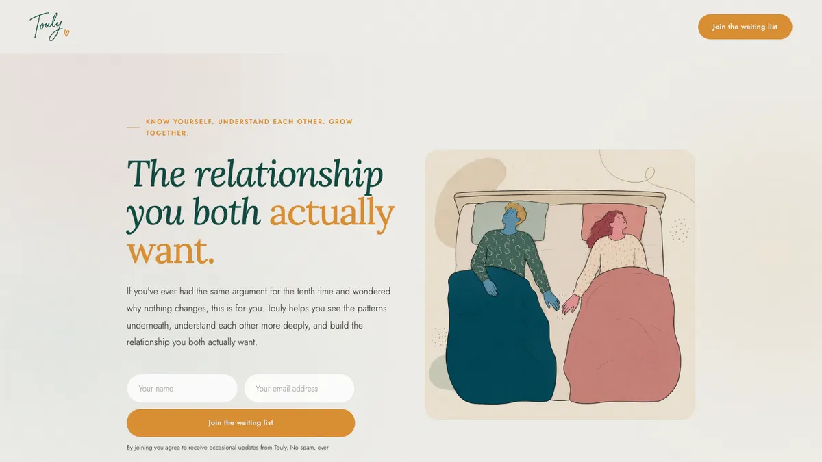 Touly homepage
